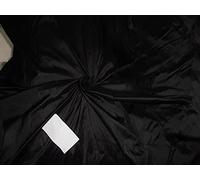100% seda Dupioni 137.2 cm negro azabache 54 pulgadas DUP13[6] blk por The Yard