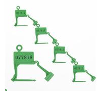 100 sellos de plástico desechables con autobloqueo, etiquetas de plástico numeradas a prueba de manipulaciones, sellos de candado de seguridad para equipaje, bolsa de documentos, transporte, maletín