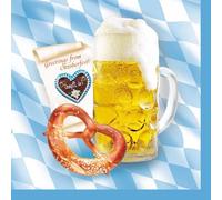 100 Servietten, 3-lagig 1/4-Falz 33 cm x 33 cm Bavaria