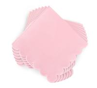 100 serviettes roses à bords festonnés Serviettes cocktail Serviettes jetables pour dîner, mariage, fête d'anniversaire