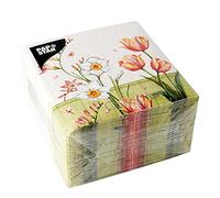 100 servilletas, 3 capas, pliegue 1/4, 33 cm x 33 cm.