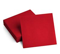 100 servilletas de papel de colores con tacto de lino, servilletas decorativas de color rojo brillante, suaves y absorbentes, para cocina, fiesta, boda, cena o cualquier ocasión (paquete de 100)