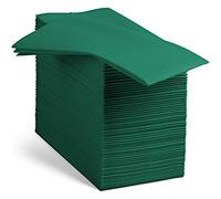 100 servilletas de papel de colores con tacto de lino, servilletas decorativas de color verde, suaves y absorbentes, para Navidad, cocina, fiesta, boda, baño o cualquier ocasión (paquete de 100)