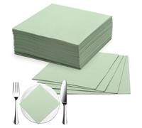 100 servilletas de papel verde salvia, 33 x 33 cm, servilletas verdes, servilletas de eucalipto verde, servilletas de boda, para bodas, cenas, cumpleaños, fiestas de aniversario de novia