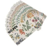 100 servilletas florales desechables, toallas de mano de papel de 3 capas de 12.9 x 15.7 pulgadas, elegante diseño de jardín de flores para cenas, eventos, baño, boda