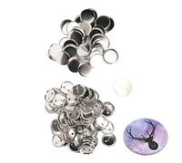 100 Set Button Maker Supplies, Blank Button Making Kit Round Badge Button Parts Blank Button Pins Pinback Buttons for Badge Craft DIY (50MM)