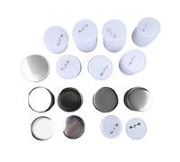 100 Set Pin Back Button Parts, 2.3in Round Badge Button Parts Diameter Tinplate Plastic Base Button Making Supplies for Badge Craft DIY