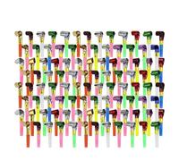 100 silbatos telescópicos de plástico for fiestas y festivales. Generador ruido. Accesorios animación Para Fiestas