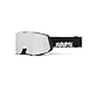 100% snowcraft hiper snow goggle, esntl black - silver ml mirror/hiper