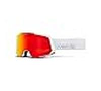 100% snowcraft hiper snow goggle, esntl white - copper ml mirror/hiper