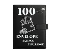 100 sobres de ahorro - Libro de planificación presupuestaria | Organizador de dinero resistente y reutilizable, eficaz planificación del hogar para el hogar, juego de ahorro para finanzas personales