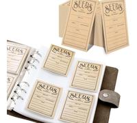 100 sobres de almacenamiento de semillas autosellantes para jardín, organizadores, paquetes de ahorro, caja, carpeta de colección y organización, ideal para cualquier jardinero (marrón)