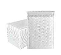100 sobres de correo acolchados con burbujas blancas, sobres de correo de poliéster para embalaje, bolsa de envío autosellada, acolchado de burbujas, verde-blanco-13 * 15cm