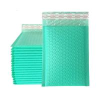 100 sobres de correo acolchados con burbujas blancas, sobres de correo de polietileno para embalaje, bolsa de envío autosellada, acolchado de burbujas, verde-azul-18 * 23cm