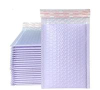100 sobres de correo acolchados con burbujas blancas, sobres de correo de polietileno para embalaje, bolsa de envío autosellada, acolchado de burbujas, verde-púrpura-15 * 18cm