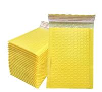 100 sobres de correo acolchados con burbujas blancas, sobres de correo de polietileno para embalaje, bolsa de envío autosellada, relleno de burbujas, verde-amarillo-13 * 15cm