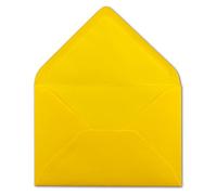100 sobres DIN C6, color amarillo miel, 11,4 x 16,2 cm, 120 g/m², adhesivo húmedo, sobres para cartas sin ventana, para invitaciones de tu agente de Glüxx