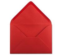 100 sobres DIN C6, color rojo, 11,4 x 16,2 cm, 120 g/m², adhesivo húmedo, sobres para cartas sin ventana, para invitaciones de tu agente de Glüxx