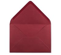 100 sobres DIN C6, color rojo oscuro, 11,4 x 16,2 cm, 120 g/m², adhesivo húmedo, fundas para cartas sin ventana, para invitaciones de tu agente de Glüxx