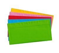 100 Sobres DIN Lang, 5 colores diferentes - sin Ventana (con)