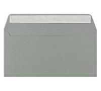 100 sobres DIN largo gris - 11 x 22 cm - 120 g/m² cierre adhesivo - Sobres estándar para bautizos y invitaciones de su Glüxx-Agent