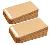 100 sobres marrones pequeños, paquetes de semillas autoadhesivos, sobres de papel Kraft para salarios, cuentas o sellos (10 x 6 cm/3,9 x 2,4 pulgadas)