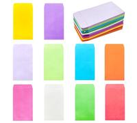 100 sobres pequeños, sobres multicolores para dinero, sobres de semillas kraft, mini sobres, sobres de colores para semillas, monedas, regalos en efectivo, cuentas de salarios (10 x 6 cm)