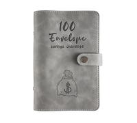 100 Sobres Presupuesto De Desafío De Ahorro Con Sobre En Efectivo Tarjetas De Presupuesto De Bolsillo De Pvc Etiquetas Adhesivas Planificador De Ahorro Para Amigos Colegas Escuela (Gris)