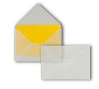 100 sobres transparentes - DIN C6 - 114 x 162 mm - Sobres con adhesivo húmedo sin ventana - para tarjetas de felicitación, invitaciones y vales