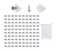 100 Soportes para Cajón, Bolsa de Almacenamiento, Cuña de Reparación y Accesorios de Refuerzo para Armarios (Con Tornillos)