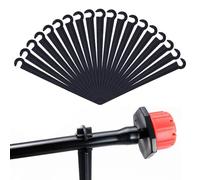 100 soportes para tubos capilares negros, accesorios de riego, soportes para tubos de goteo, soportes para enchufes de suelo, soportes para tubos blandos, anclajes de suelo para tubo capilar de riego