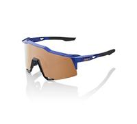 100% Speedcraft Sport Performance - Gafas de sol de ciclismo (brillante azul cobalto, lente de espejo de cobre HiPER)