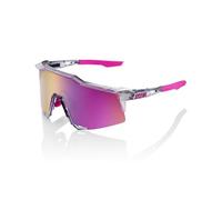 100% SPEEDCRAFT Sport Performance - Gafas de sol de ciclismo (pulido gris translúcido - lente de espejo multicapa púrpura)