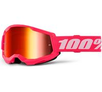 100% Strata 2 Essential Chrome Gafas de motocross, blanco-rosa para Hombres
