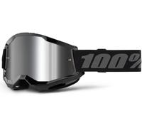 100% Strata 2 Essential Chrome Gafas de motocross, negro-gris para Hombres