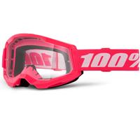 100% Strata 2 Essential Gafas de motocross, blanco-rosa para Hombres