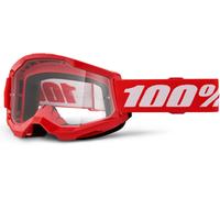 100% Strata 2 Essential Gafas de motocross, Rojo/Blanco