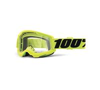 100% STRATA 2 Goggle Yellow-Clear Lens, Adultos Unisex, Amarillo, ESTANDAR