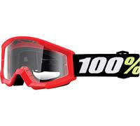 100% Strata 2 Mini Gafas de motocross para niños, rojo