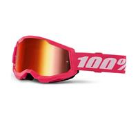100% STRATA 2 Motocross MX Bicicleta MTB Gafas Rosa Claro / Lentes Espejo