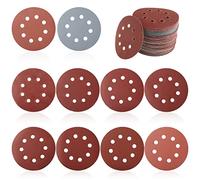 100 StüCk Grinding Wheels 125 mm Grinding Wheels Papel De Lijado 8 Agujeros Para Lijadoras Excéntricas Redondas Varios Granos 80/180/240/320/400/800/1000/1500/2000/3000