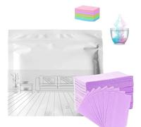 100 tabletas de limpieza de suelos, limpiador de superficies múltiples, hojas concentradas dissolvables para madera dura, baldosas y laminados, tableta de descontaminación multiefecto (púrpura, talla