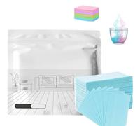 100 tabletas de limpieza de suelos, limpiador multisuperficie, hojas concentradas dissolvables para madera dura, baldosas y laminados, tabletas de descontaminación multiefecto (azul, talla única)