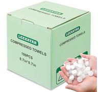 100 tabletas de toalla comprimidas, papel de moneda portátil, toallitas húmedas para camping, desechables para viajes, hogar, belleza, deportes al aire libre