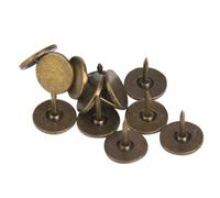100 tachuelas de tapicería de cabeza plana, clavos para tapicería, muebles de hierro de bronce cian, tachuelas decorativas resistentes para sofá, cabecera, cama, silla, joyero y (Diámetro 11MM *