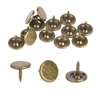 100 tachuelas de tapicería de cabeza plana, clavos para tapicería, muebles de hierro de bronce cian, tachuelas decorativas resistentes para sofá, cabecera, cama, silla, joyero y (Diámetro 9MM *