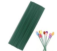 100 tallos de alambre verde para floristería de 2 mm, alambre floral de 30 cm, alambres de corona, floristería para hacer coronas, arreglos florales, suministros de manualidades, tallos de ramo de
