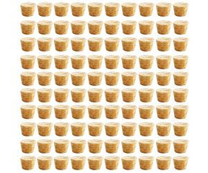 100 tapones de corcho cónicos de madera para vino, tapones de sellado reutilizables para barra de botellas, manualidades, accesorios de cocina (13 x 9 x 10 mm)