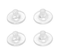 100 tapones de goma transparente para pendientes, accesorios para la parte trasera, cierres de aretes para entusiastas de la joyería, cómodos protectores de joyería para orejas