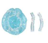 100 tapones de plástico for el pelo, elásticos, for ducha, baño, for tatuajes cejas, herramienta maquillaje Para Hogares, Hoteles(White)